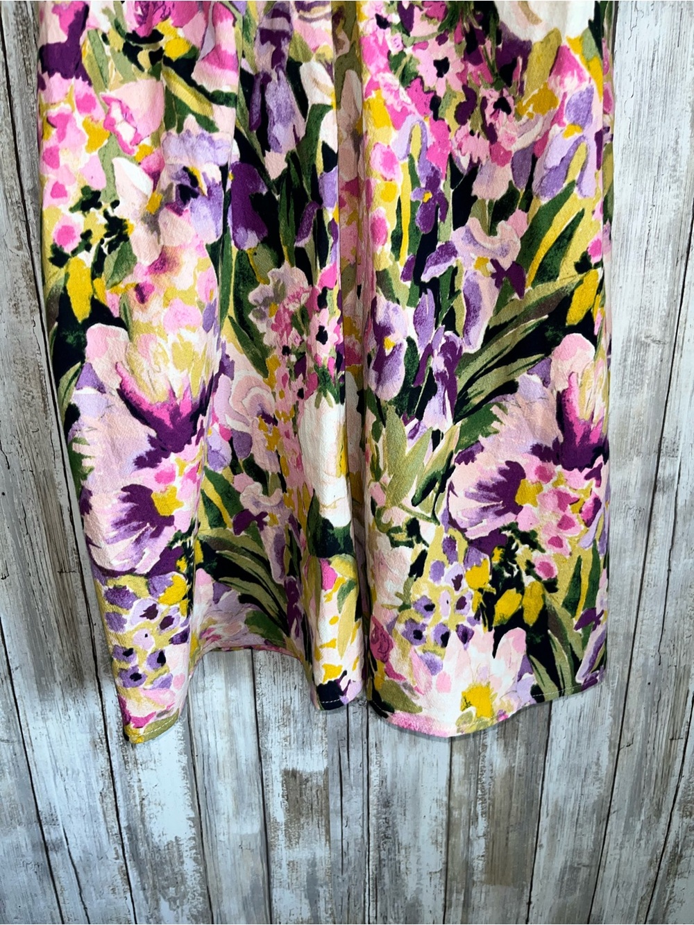 H&M Floral Puff Sleeve Mini Dress Cottagecore Square Neck XL - Picture 5 of 8